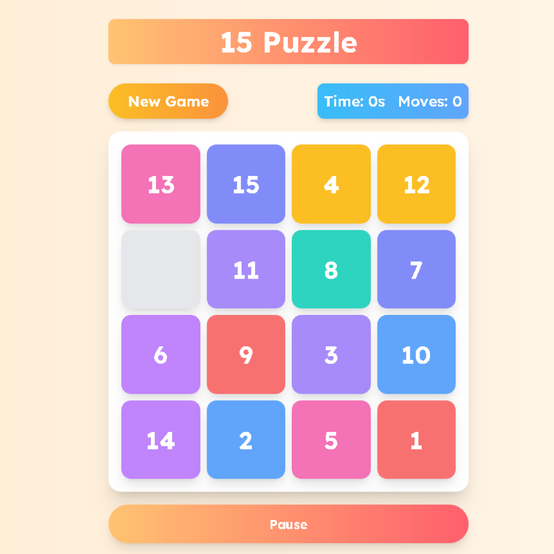 15 Puzzle Game